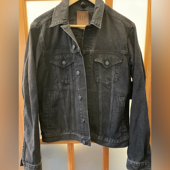 GAP Jackets & Coats Nwt Gap Mens Denim Jacket Black Small Poshmark